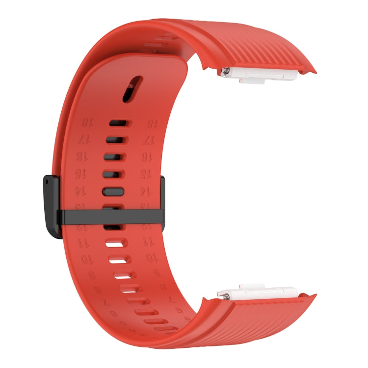 Bracelet de montre en silicone de couleur unie avec boucle, For Huawei Watch D