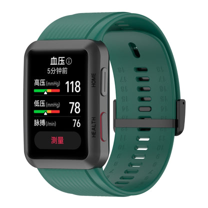 Bracelet de montre en silicone de couleur unie avec boucle, For Huawei Watch D