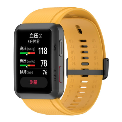 Bracelet de montre en silicone de couleur unie avec boucle, For Huawei Watch D
