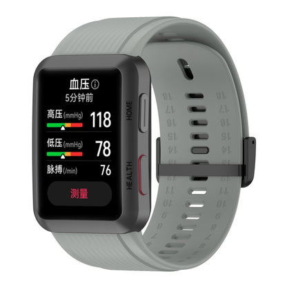 Bracelet de montre en silicone de couleur unie avec boucle, For Huawei Watch D