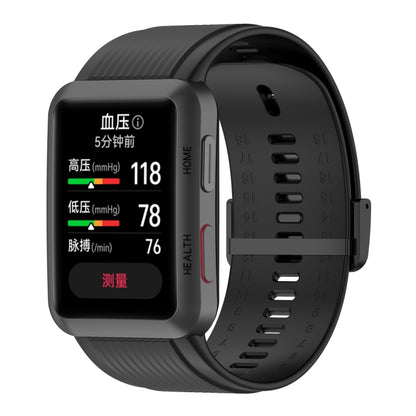 Bracelet de montre en silicone de couleur unie avec boucle, For Huawei Watch D