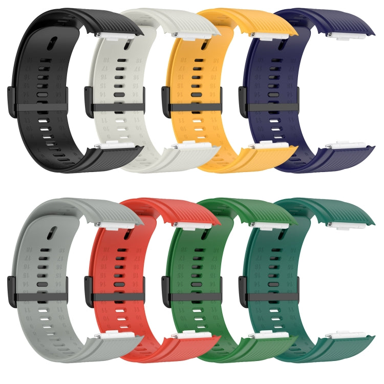 Bracelet de montre en silicone de couleur unie avec boucle, For Huawei Watch D