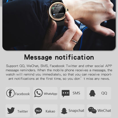 A60 Montre intelligente à écran IPS HD de 1,32 pouces, prise en charge des appels Bluetooth / surveillance de la pression artérielle