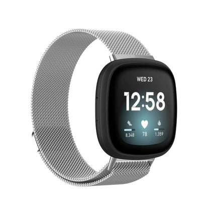 Bracelet de montre en tissage métallique magnétique milanais, For Fitbit  Versa 4 / 3（Large Size）, For Fitbit  Versa 4 / 3 （Large Size）, For Fitbit  Versa 4 / 3 (Large Size), For Fitbit  Versa 4 / 3 ,（Large Size）