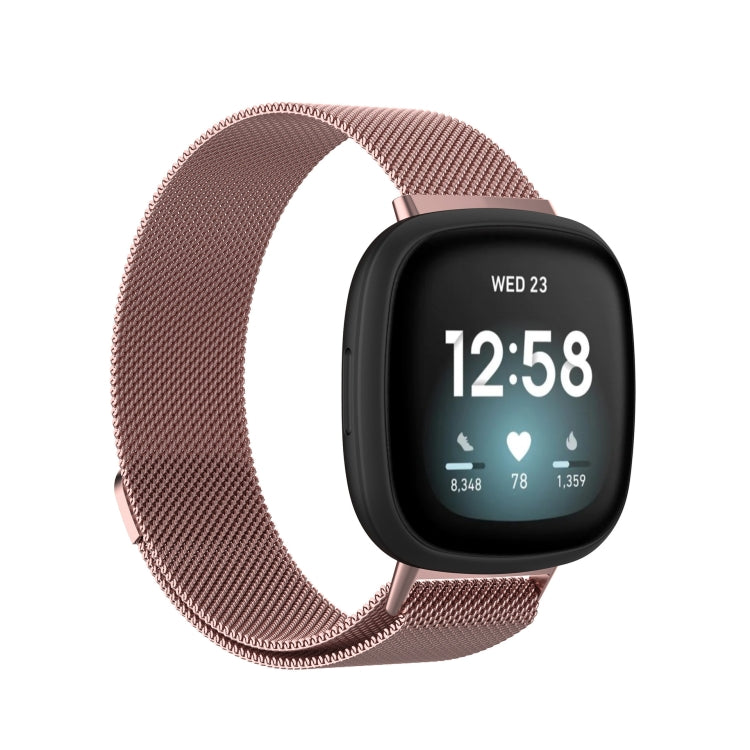Bracelet de montre en tissage métallique magnétique milanais, For Fitbit  Versa 4 / 3（Large Size）, For Fitbit  Versa 4 / 3 （Large Size）, For Fitbit  Versa 4 / 3 (Large Size), For Fitbit  Versa 4 / 3 ,（Large Size）