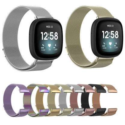 Bracelet de montre en tissage métallique magnétique milanais, For Fitbit  Versa 4 / 3（Large Size）, For Fitbit  Versa 4 / 3 （Large Size）, For Fitbit  Versa 4 / 3 (Large Size), For Fitbit  Versa 4 / 3 ,（Large Size）