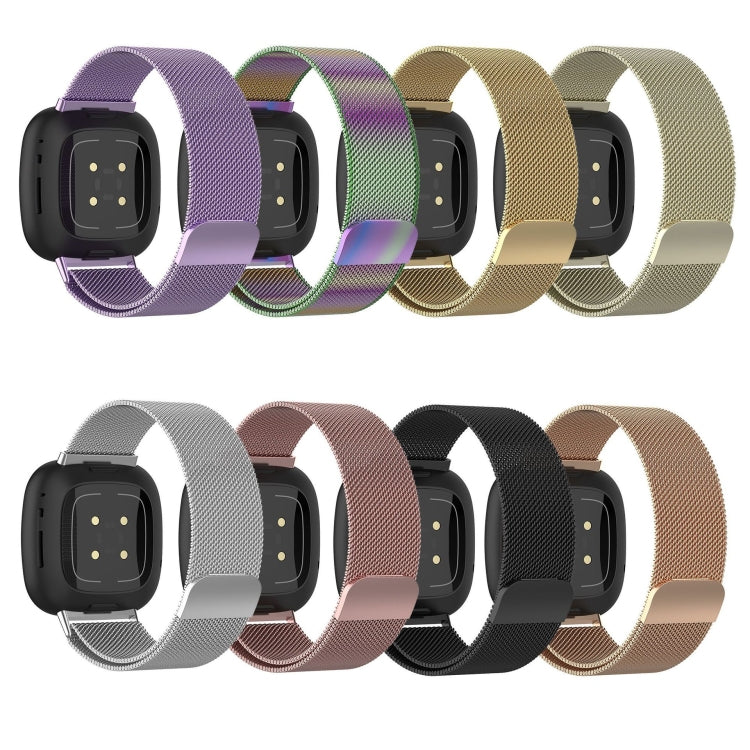 Bracelet de montre en tissage métallique magnétique milanais, For Fitbit  Versa 4 / 3（Large Size）, For Fitbit  Versa 4 / 3 （Large Size）, For Fitbit  Versa 4 / 3 (Large Size), For Fitbit  Versa 4 / 3 ,（Large Size）