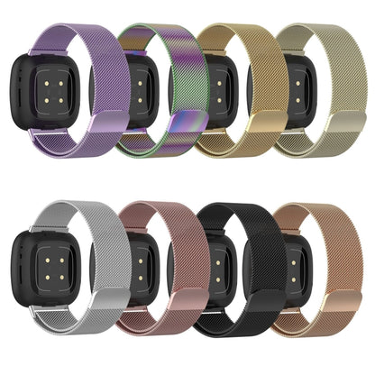 Bracelet de montre en tissage métallique magnétique milanais, For Fitbit  Versa 4 / 3（Large Size）, For Fitbit  Versa 4 / 3 （Large Size）, For Fitbit  Versa 4 / 3 (Large Size), For Fitbit  Versa 4 / 3 ,（Large Size）