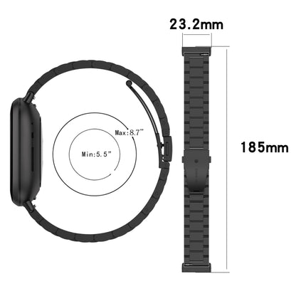 Bracelet de montre en acier inoxydable 3 perles, For Fitbit Versa 4/Sense 2/Versa 3/Sense, For Fitbit  Versa 4