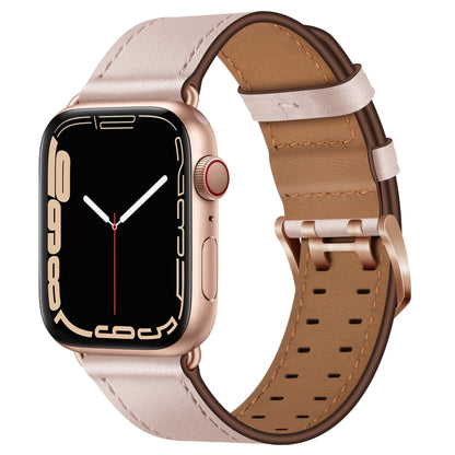 Bracelet de montre en cuir à double boucle pour la série Apple Watch, 7 41mm / 6&SE&5&4 40mm / 3&2&1 38mm, 7 45mm / 6&SE&5&4 44mm / 3&2&1 42mm