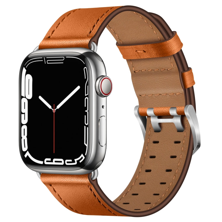 Bracelet de montre en cuir à double boucle pour la série Apple Watch, 7 41mm / 6&SE&5&4 40mm / 3&2&1 38mm, 7 45mm / 6&SE&5&4 44mm / 3&2&1 42mm