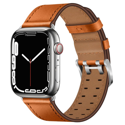 Bracelet de montre en cuir à double boucle pour la série Apple Watch, 7 41mm / 6&SE&5&4 40mm / 3&2&1 38mm, 7 45mm / 6&SE&5&4 44mm / 3&2&1 42mm