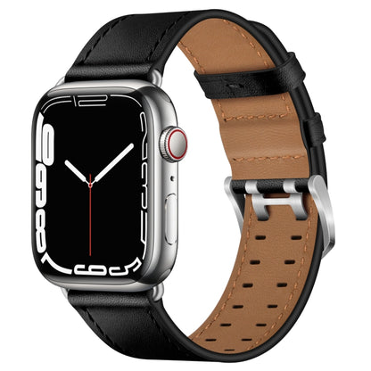 Bracelet de montre en cuir à double boucle pour la série Apple Watch, 7 41mm / 6&SE&5&4 40mm / 3&2&1 38mm, 7 45mm / 6&SE&5&4 44mm / 3&2&1 42mm