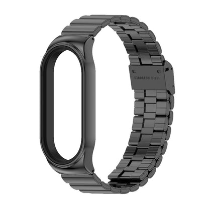 MIJOBS CS Bracelet de montre en acier inoxydable avec boucle en bambou, For Xiaomi Mi Band 7 / 7 NFC