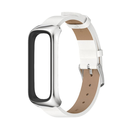 Bracelet de montre en cuir microfibre avec boîtier en métal MIJOBS, For Samsung Galaxy Fit 2