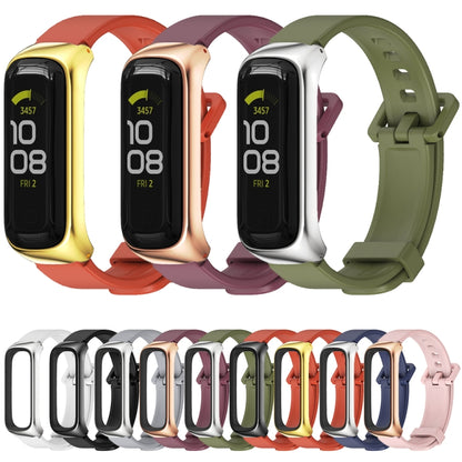 Bracelet de montre en silicone avec boîtier en métal MIJOBS, For Samsung Galaxy Fit 2