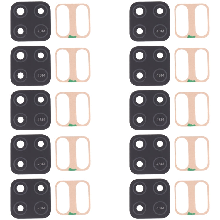 Lentille de caméra arrière 10 pièces, For Infinix Hot 10 Play, For Infinix Hot 10s/Hot 10T, For Infinix Hot 10i/Smart 5 Pro, For Infinix Note 8, For Infinix Note 10, For Infinix Hot 11s, For Infinix Hot 11 Play, For Infinix Zero X/Zero X Pro           ...