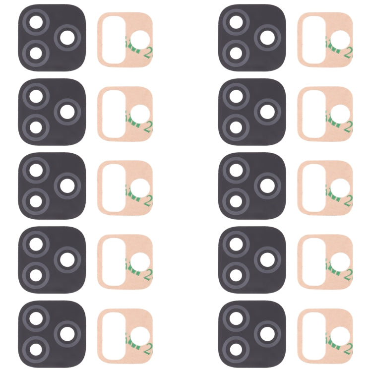 Lentille de caméra arrière 10 pièces, For Infinix Hot 10 Play, For Infinix Hot 10s/Hot 10T, For Infinix Hot 10i/Smart 5 Pro, For Infinix Note 8, For Infinix Note 10, For Infinix Hot 11s, For Infinix Hot 11 Play, For Infinix Zero X/Zero X Pro           ...
