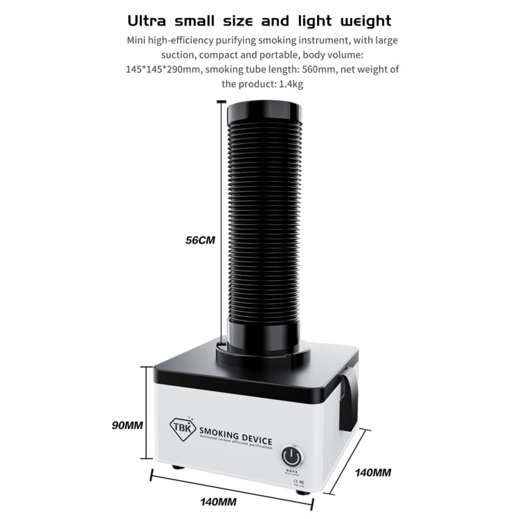 TBK 638 Mini 50W Instrument à fumer à purification efficace,