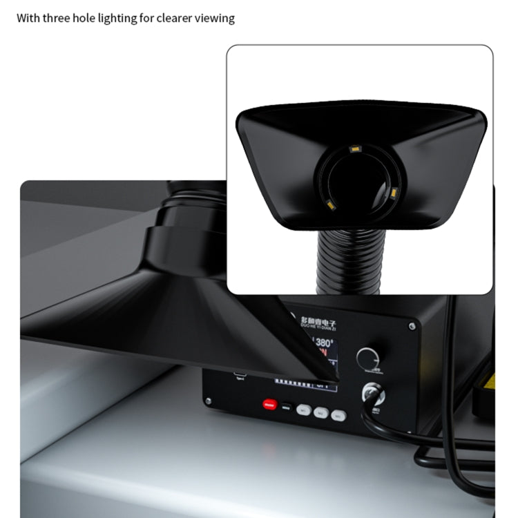 D-201 Fer à souder intelligent à température constante 2 en 1 avec outil d'absorption de fumée à souder,, US Plug, UK Plug, AU Plug, EU Plug