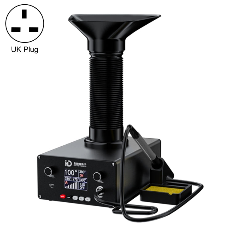 D-201 Fer à souder intelligent à température constante 2 en 1 avec outil d'absorption de fumée à souder,, US Plug, UK Plug, AU Plug, EU Plug