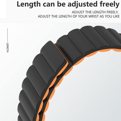 Bracelet de montre en silicone magnétique à boucle inversée pour la série Apple Watch, 7 45mm / 6&SE&5&4 44mm / 3&2&1 42mm, 7 41mm / 6&SE&5&4 40mm / 3&2&1 38mm