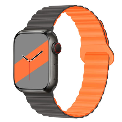 Bracelet de montre en silicone magnétique à boucle inversée pour la série Apple Watch, 7 45mm / 6&SE&5&4 44mm / 3&2&1 42mm, 7 41mm / 6&SE&5&4 40mm / 3&2&1 38mm