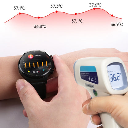 E300 1,32 pouces écran TPU bracelet de montre Smart Health Watch prend en charge la surveillance de la température corporelle, la surveillance ECG de la pression artérielle