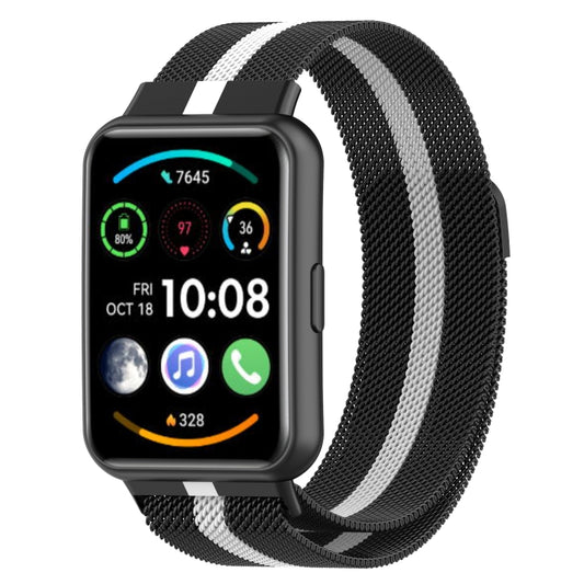 Pour Huawei Watch Fit 2 Bracelet de montre en acier inoxydable magnétique Milan