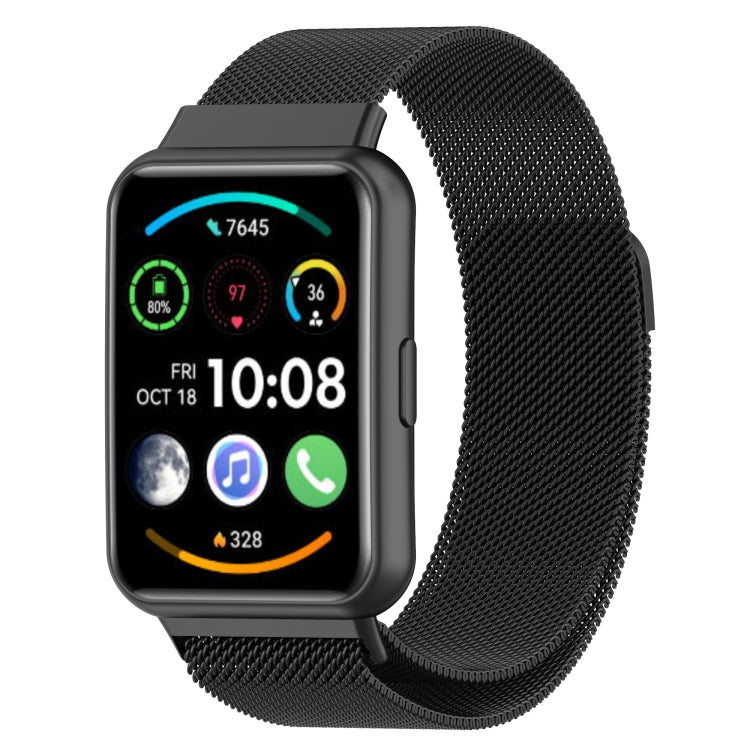 Pour Huawei Watch Fit 2 Bracelet de montre en acier inoxydable magnétique Milan