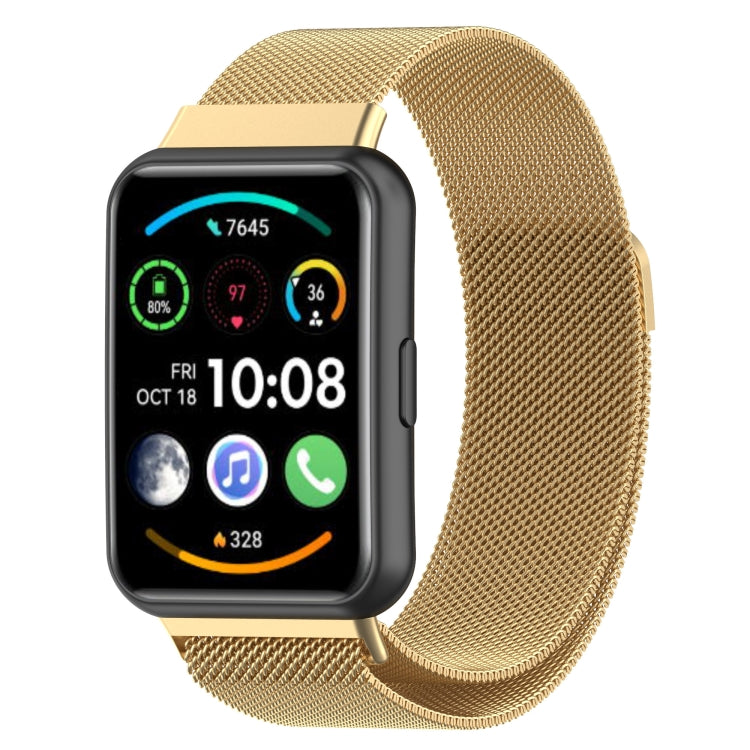 Pour Huawei Watch Fit 2 Bracelet de montre en acier inoxydable magnétique Milan
