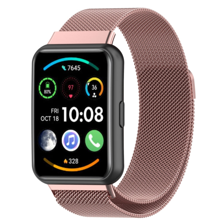 Pour Huawei Watch Fit 2 Bracelet de montre en acier inoxydable magnétique Milan