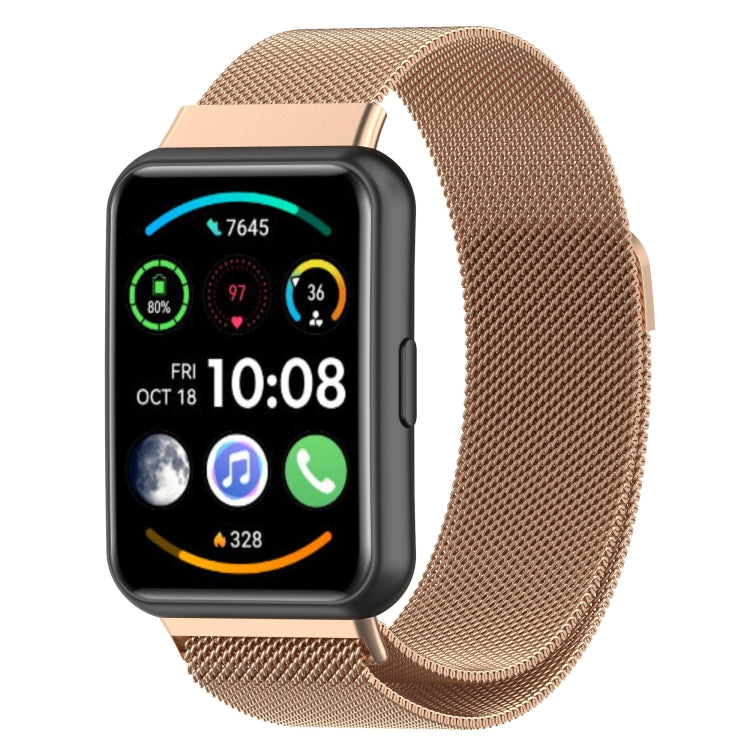 Pour Huawei Watch Fit 2 Bracelet de montre en acier inoxydable magnétique Milan