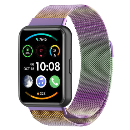 Pour Huawei Watch Fit 2 Bracelet de montre en acier inoxydable magnétique Milan