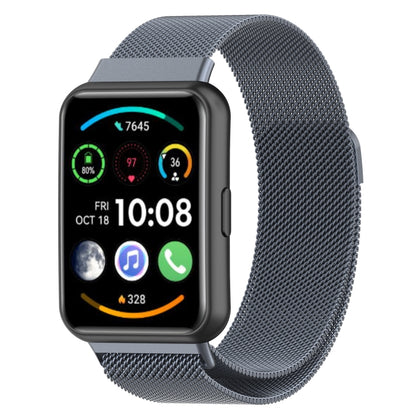 Pour Huawei Watch Fit 2 Bracelet de montre en acier inoxydable magnétique Milan