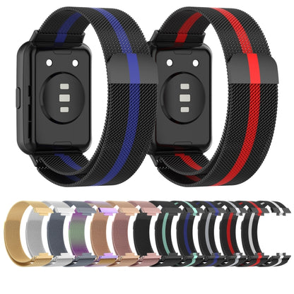 Pour Huawei Watch Fit 2 Bracelet de montre en acier inoxydable magnétique Milan
