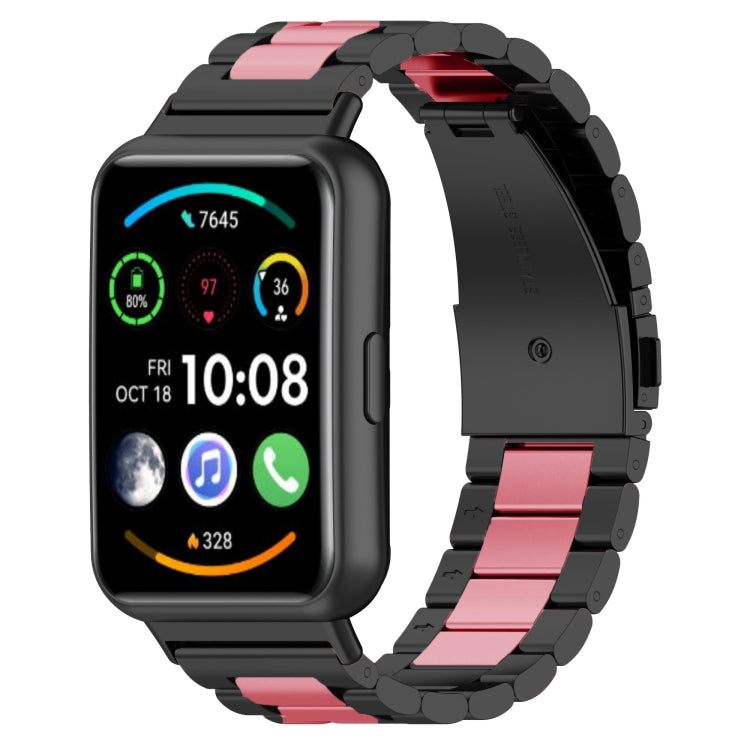 Pour Huawei Watch Fit 2 Bracelet de montre en acier inoxydable à trois perles en métal