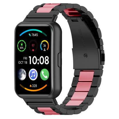 Pour Huawei Watch Fit 2 Bracelet de montre en acier inoxydable à trois perles en métal