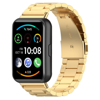 Pour Huawei Watch Fit 2 Bracelet de montre en acier inoxydable à trois perles en métal