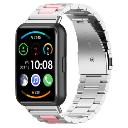 Pour Huawei Watch Fit 2 Bracelet de montre en acier inoxydable à trois perles en métal