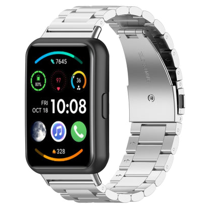 Pour Huawei Watch Fit 2 Bracelet de montre en acier inoxydable à trois perles en métal