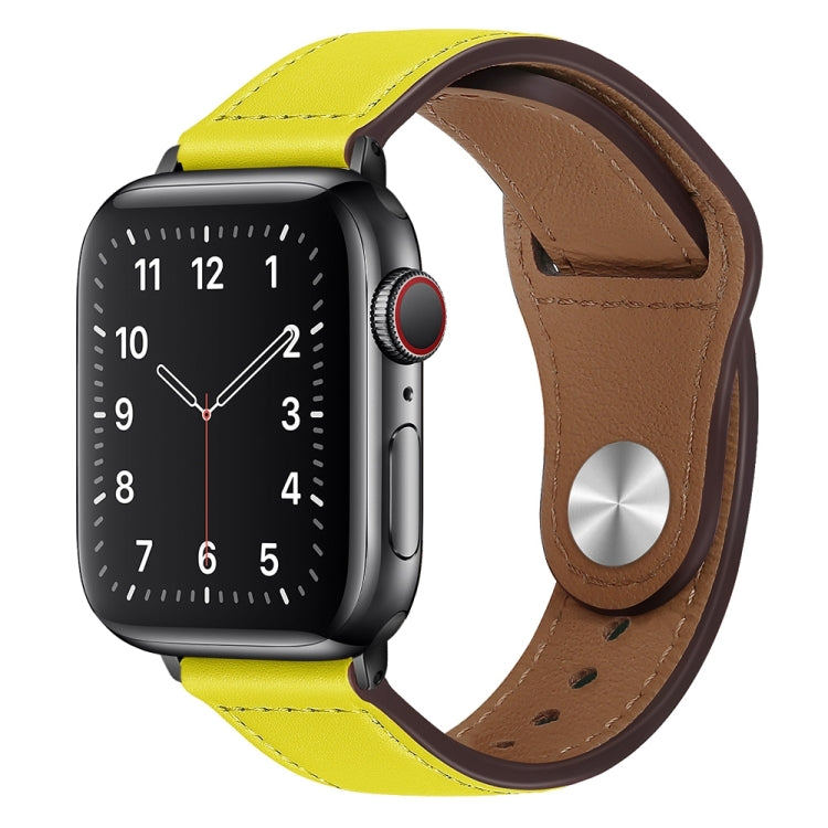 Bracelet de montre à boucle noire en cuir PU pour Apple Watch Series, 7 45mm / 6&SE&5&4 44mm / 3&2&1 42mm, 7 41mm / 6&SE&5&4 40mm / 3&2&1 38mm