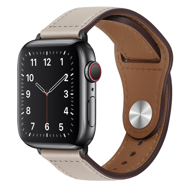 Bracelet de montre à boucle noire en cuir PU pour Apple Watch Series, 7 45mm / 6&SE&5&4 44mm / 3&2&1 42mm, 7 41mm / 6&SE&5&4 40mm / 3&2&1 38mm