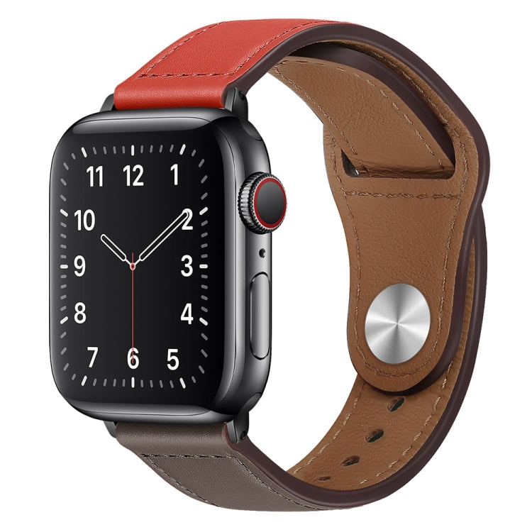 Bracelet de montre à boucle noire en cuir PU pour Apple Watch Series, 7 45mm / 6&SE&5&4 44mm / 3&2&1 42mm, 7 41mm / 6&SE&5&4 40mm / 3&2&1 38mm
