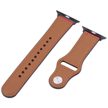 Bracelet de montre à boucle noire en cuir PU pour Apple Watch Series, 7 45mm / 6&SE&5&4 44mm / 3&2&1 42mm, 7 41mm / 6&SE&5&4 40mm / 3&2&1 38mm