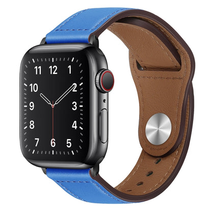 Bracelet de montre à boucle noire en cuir PU pour Apple Watch Series, 7 45mm / 6&SE&5&4 44mm / 3&2&1 42mm, 7 41mm / 6&SE&5&4 40mm / 3&2&1 38mm