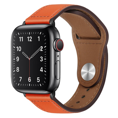Bracelet de montre à boucle noire en cuir PU pour Apple Watch Series, 7 45mm / 6&SE&5&4 44mm / 3&2&1 42mm, 7 41mm / 6&SE&5&4 40mm / 3&2&1 38mm