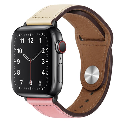 Bracelet de montre à boucle noire en cuir PU pour Apple Watch Series, 7 45mm / 6&SE&5&4 44mm / 3&2&1 42mm, 7 41mm / 6&SE&5&4 40mm / 3&2&1 38mm