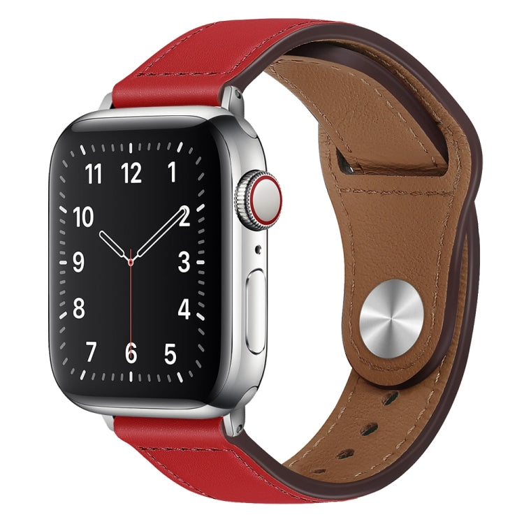 Bracelet de montre à boucle argentée en cuir PU pour la série Apple Watch, 7 45mm / 6&SE&5&4 44mm / 3&2&1 42mm, 7 41mm / 6&SE&5&4 40mm / 3&2&1 38mm