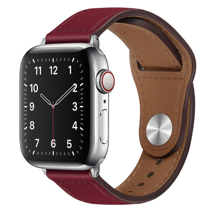Bracelet de montre à boucle argentée en cuir PU pour la série Apple Watch, 7 45mm / 6&SE&5&4 44mm / 3&2&1 42mm, 7 41mm / 6&SE&5&4 40mm / 3&2&1 38mm